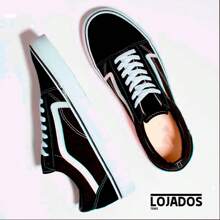 Traditional Old School Sneakers For Men And Women, Comfortable, Shipping In 24 Hours! - Đen và trắng - Xem 2