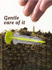 1pc Portable Seed Dispenser - Easy-To-Use Manual Seed Sower Suitable For All Seeds, Ideal Garden And Lawn Care Tool, Seed Point Spreader