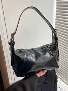 时尚简约休闲纯色女士单肩包