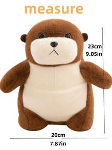 1 pièce Peluche douce et réaliste de 23 cm (9,05 po) représentant un loutre mignon. Poupée de loutre de mer super douce pour les enfants, jouet en peluche de loutre pour les filles