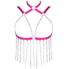 Gothic Punk Body Harness Bra For Women Sexy Lingerie Breast Hollow Cage Bra Harness Cupless Strappy Bralette Elastic Cage Harness Belly Belts Party Dance Rave Accessories Plus Size - Multicolor - View 14