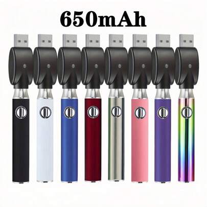 510 Battery Pen, 650mAh Large Capacity, With Adjustable Voltage And Portable Design - Perfect For DIY Projects, Equipped With 510 Threaded USB Charger