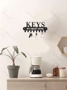 1pc Minimalist Black Metal Wall Hook, Personalized Gift, Suitable For Living Room, Bedroom, Elegant Home Decor