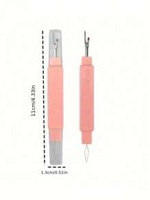 A 2-In-1 Thread Cutter And Threader Set - Portable Sewing Accessories With Hole Cutter, Protective Cover, Convenient Thread Removal Tool For The Elderly, Easy Threading Tool - Colorful Double Head Sewing Aid