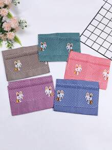 1 件轻质快干便捷围裙，兔子图案，成人系颈涤纶腰裙