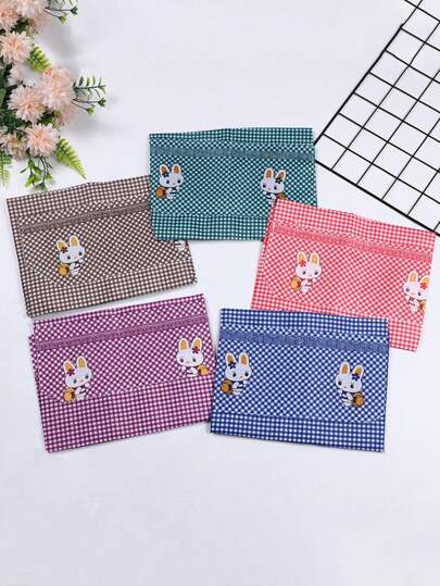 1pc Lightweight Quick-Dry Convenient Apron, Rabbit Pattern, Adult Neck Tied Polyester Waist Dress