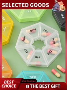 5pcs Weekly Pill Organizer, Pill Box, Pill Box 7 Day, 7 Day Pill Box, Portable Travel Pill Box