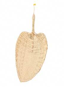 1pc Handwoven Bamboo Fan, Perfect For Babies, Dance Performance, Cooling Handcrafted Woven Straw Fan
