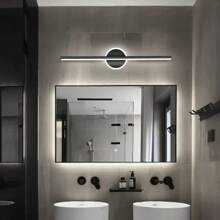 Miroir design moderne minimaliste avec éclairage avant, pour salon, couloir, chambre à coucher, salle de bain. Forme ronde, carrée ou linéaire