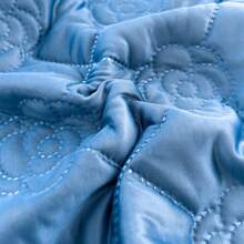 1pc Ice Cream Pattern Lightweight Silky Cool Blanket For Summer, Air Conditioning Throw - Dusty Blue - View 7