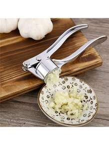 1 pieza Prensa de ajo de metal exprimidor manual de jengibre, utensilios de cocina