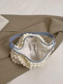 Nuevo bolso casual de mujer estilo fashionable, de nailon a cuadros, tipo tote con asa al hombro, billetera y bolsa de compras