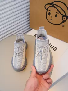 Breathable Sneakers For Kids, Fashionable Casual Sneakers, Spring/Fall - Grey - View 2