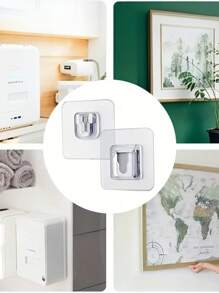 6/14/20个装强力粘钩，易于安装的实用挂钩 - 防水塑料壁挂式，无痕夹，无需钻孔，用途广泛，适用于浴室、厨房、家居、墙面装饰、电话挂钩、路由器挂钩、插座挂钩、相框挂钩、遥控器挂钩等。 - 多功能挂钩，适用于卧室、办公室，时尚实用。 - 彩色 - 查看 8