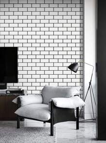 1 卷/45CM * 100CM 黑线白砖 白线黑砖 几何 现代简约风格 适用于家庭装饰、厨柜、桌椅、房间背景、家庭装修 DIY、防水防污、易清洁、自粘、即撕即贴壁纸 墙贴 墙艺 卧室装饰 家居装饰 客厅墙纸 派对装饰 客厅装饰 卧室 办公室装饰 家居装饰用品 墙面装饰 浴室装饰 房间装饰用品 家居装饰 壁纸 厨房装饰