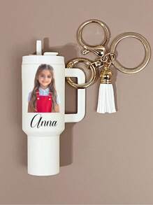 Personalized Mini Cup Keychain Pendant, Custom And Name, Making It A Unique Accessory Pendant, Including Storage Space, Portable Bag Pendant, Lipstick Storage, Portable Perfume Storage, Perfect Back-To-School And Gift Options,Customized Keychains & Accessories,Street Casual Chic,Apparel Accessories,Halloween Edit,Boyfriend,Girlfriend,Family,Friends,Trinkets, Vintage Leather - Multicolor - View 18