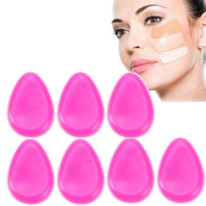 5 miếng mút trang điểm dạng gel silicon dành cho phụ nữ, không thấm nước, dùng để trang điểm hoàn hảo cho kem nền, kem che khuyết điểm, phấn má hồng