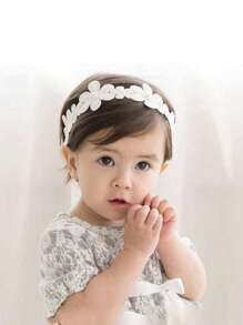 1pc Children/Baby Headband Hair Accessory, Ethereal Mesh Five Flower Ornament Infant Toddler Hair Band
