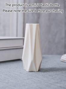 1/2/3pcs 4-6 Inch Mini Plastic Flower Vases, Home Living Room Dining Table Floral Decor Vase (Suitable For Dried Flowers), Home Decoration Room Decor Glass Vase - White - View 2