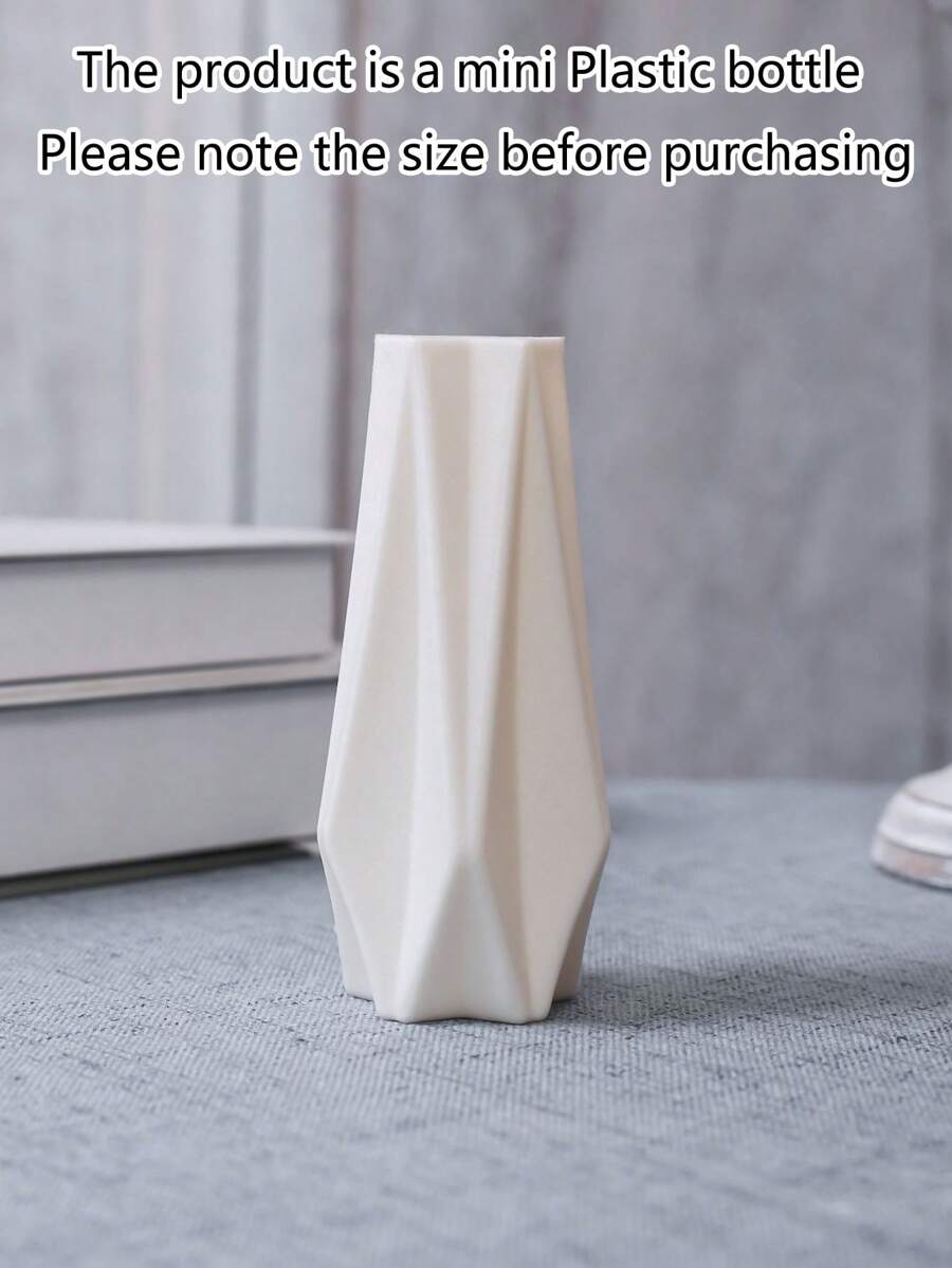 1/2/3pcs 4-6 Inch Mini Plastic Flower Vases, Home Living Room Dining Table Floral Decor Vase (Suitable For Dried Flowers), Home Decoration Room Decor Glass Vase