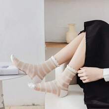 2 Pairs/4 Pairs Women Sheer Tights With Mushroom Ears Design