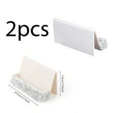 1pc, Rhinestone-Studded Collection, White Rhinestone Credit Card Case, Card And Business Card Holder, Bank Card Storage And Document Box, Clay Rhinestones, High-End Multi-Faceted Glass Rhinestones, Plastic Glittering Rhinestone Office Desk Memo Clip, Portable Elegant Office Card Case, Luxury Gift Accessory With Multi-Faceted Glass Gemstones.
