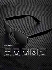 2pcs Fashion Rivet Reflective Unisex Polarized Retro Square Fashion Glasses