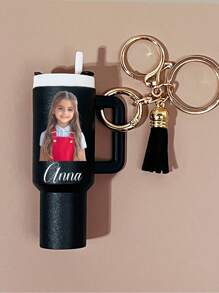 Personalized Mini Cup Keychain Pendant, Custom And Name, Making It A Unique Accessory Pendant, Including Storage Space, Portable Bag Pendant, Lipstick Storage, Portable Perfume Storage, Perfect Back-To-School And Gift Options,Customized Keychains & Accessories,Street Casual Chic,Apparel Accessories,Halloween Edit,Boyfriend,Girlfriend,Family,Friends,Trinkets, Vintage Leather - Multicolor - View 20