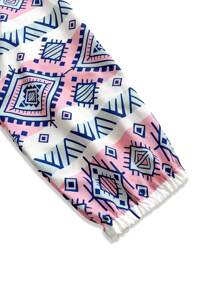 Fashionable Bohemian Geometric Print Loose Casual Harem Pants, Yoga Pants, Men Beach Holiday Style