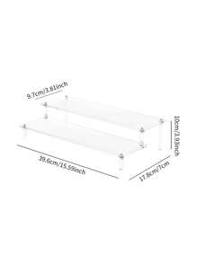 1 pièce Présentoir de gâteau/bureau transparent en acrylique, support de rangement polyvalent pour figurines d'action, parfums, cosmétiques, gâteaux et ornements