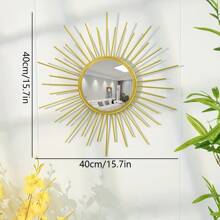 1 Piece Classic Style Modern Iron Art Wall Decor, Mirror Decorative Piece, Creative Home Decor Hangings For Living Room, Contemporary Home Interior, General Indoor Wall Decorations Gifts Birthday Graduation