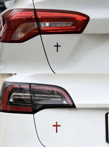 Car Personalized Decoration Metal Cross Bumper Sticker, Car Rear Decoration, Car Scratch Cover