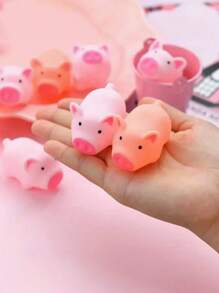 5/10 件套树脂趣味哼哼猪形猫/狗爱好者礼物和狗/猫妈妈喜爱的宠物玩具，互动咀嚼玩具，适合小猫/狗爱好者礼物和狗/猫妈妈喜爱的宠物，如狗爱好者和狗妈妈喜爱的宠物和猫爱好者和猫妈妈喜爱的宠物，无需电池的娱乐