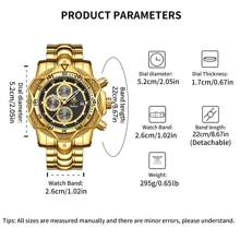 YaLaLusi 1 Piece Men's Bully Luxury Quartz Watch Personalized Big Wrist Watch Calendar Weekly Display Funky Hip Hop Style Watch Design IP Plating Wear-Resistant Oxidized Send Strap Remover Suitable For Daily Party Banquet Decorative Wear Best Choice Birthday Gift For Men Father Gifts