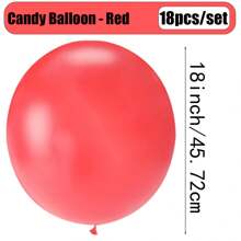 18 英寸(45.72 厘米)粉彩气球大型加厚糖果色气球大型圆形多色乳胶气球适用于生日派对婚礼彩虹派对背景装饰花环和拱门装饰气球 - 糖果色 - 查看 21