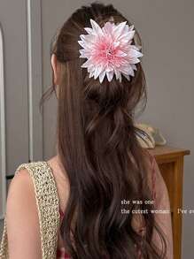 1pc Sweet Anemone Flower Hair Clip For Women, Side Hairpin, Elegant Hair Accessories For Daily, Beach, Travel, Party, Dating & Casual Wear