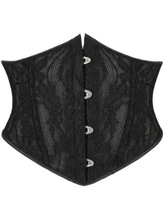 1 件女士黑色蕾丝束腰带，塑身女士束腰带，适合连衣裙，束腰带，塑腰带，瘦腰收腹，万圣节服装