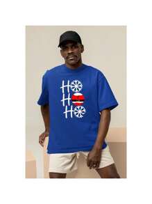 Shirt HOHOHO Men's T-Shirt Belly Basic T-Shirt 100% Cotton - 藏蓝色 - 查看 1