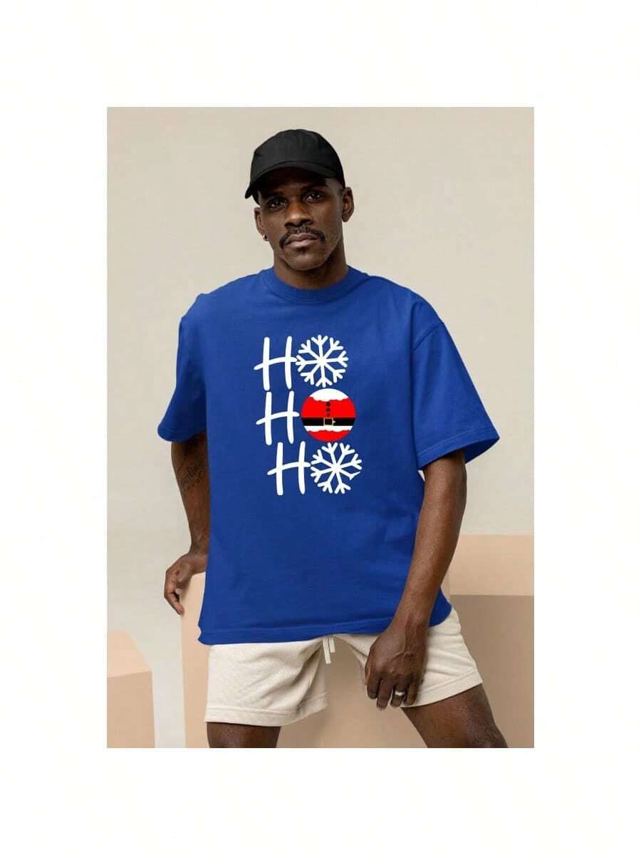 Shirt HOHOHO Men's T-Shirt Belly Basic T-Shirt 100% Cotton - 藏蓝色 - 查看 1