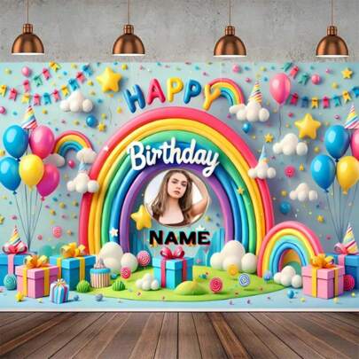 لافتة عيد ميلاد قوس وردية قابلة للتخصيص (29*39 39*59 70*90) بوصة، تتضمن شعار عيد ميلاد مخصص، أفكار هدايا إبداعية للعائلة والأصدقاء وأفضل الأصدقاء والصديقة، ديكور الحفلة، طباعة جرافيك