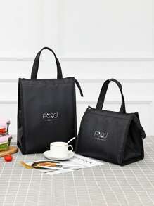 1 pieza Bolsa de almuerzo gruesa y alta, bolsa térmica de gran tamaño con asa para transportar comidas, adecuada para el trabajo