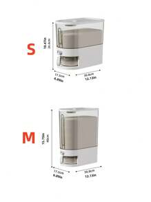 1 件节省空间加厚密封透明可见高端按钮米粒罐，防虫密封罐，多功能厨房储物盒 - 彩色 - 查看 6