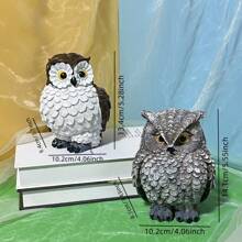 Resin Simulated Owl Ornaments, Furniture Cabinet Desktop Decorative Crafts Gifts Birthday Graduation