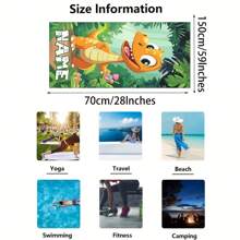 Toalla de playa personalizada para niños, regalo de cumpleaños de verano para niños, vibraciones de verano, viaje a la playa para niñas, toalla de playa personalizada, piscina, decoración de playa, multifuncional, ornamental, letra, elegante, moderna, colorida, linda, adorable, casual, personalizada, única, personalizada, regalos ideales para él, regalos ideales para ella - Multicolor - Ver 3