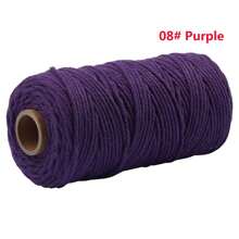2 mm*100 m Corde de macramé, fil naturel épais, corde tressée synthétique filée au cœur, corde de macramé à 4 torons pour suspensions murales, accroches, DIY, décorations de la maison, emballages cadeaux