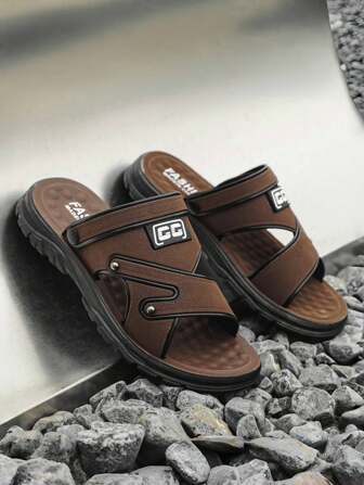 Men's Slippers Anti-Skid Comfortable Casual Sandals For Indoor/Outdoor Wear & Driving Use Summer Vacation & Outdoor Activities