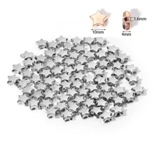100pcs CCB Plastic Star Beads, Silver Color, Loose Spacer Beads For Jewelry Making, Accessories DIY