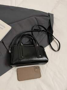 Women's Bag, High-Quality Shoulder Bag, 2025 Fashionable Crossbody Bag, Simple Small Square Bag+Hanging Decoration