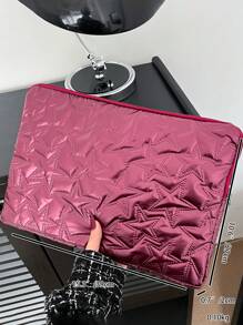 Bolsa para Laptop Multiuso, Bolsa de Mão com Estampa de Estrela, Estojo Protetor para Laptop Compatível com Laptops de 13, 13.3, 14, 15, 16 Polegadas, Laptop, Chromebook - Vinho - Visão 2