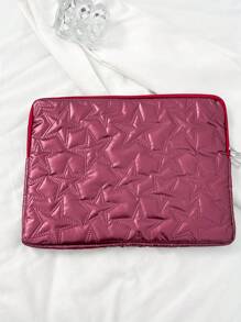Bolsa para Laptop Multiuso, Bolsa de Mão com Estampa de Estrela, Estojo Protetor para Laptop Compatível com Laptops de 13, 13.3, 14, 15, 16 Polegadas, Laptop, Chromebook - Vinho - Visão 8